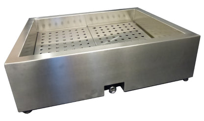CombiSteel GEMAHLENES EIS BEHÄLTER SCHIEF 2/1 GN AISI 304  WASSERHAHN AN DER BEDIENUNG SEITE