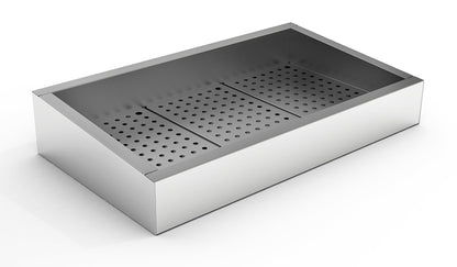 CombiSteel GEMAHLENES EIS BEHÄLTER SCHIEF 3/1 GN AISI 304  WASSERHAHN AN DER BEDIENUNG SEITE