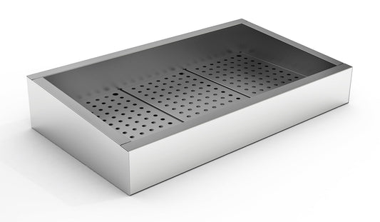 CombiSteel GEMAHLENES EIS BEHÄLTER SCHIEF 3/1 GN AISI 304  WASSERHAHN AN DER BEDIENUNG SEITE