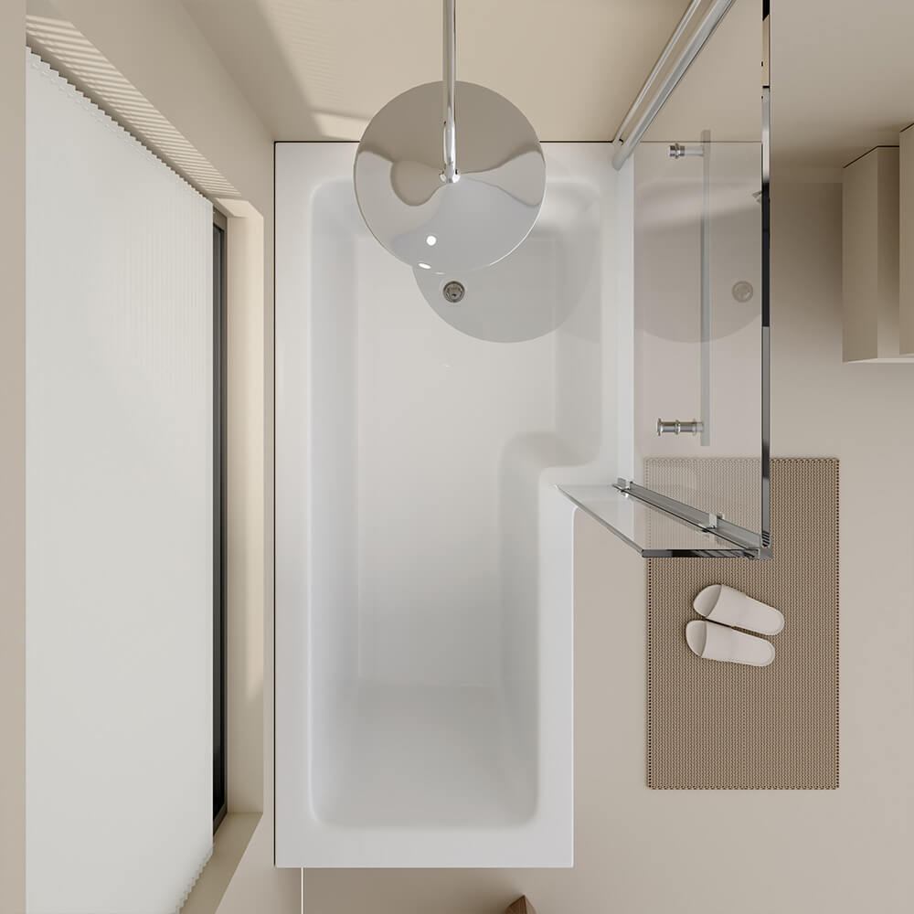 Home Deluxe Duschbadewanne ELARA - 170 x 85 cm Links