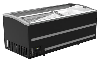 CombiSteel SUPERMARKT TIEFKÜHLTRUHE SCHWARZ 2125  AUTOMATISCHE ABTAUUNG