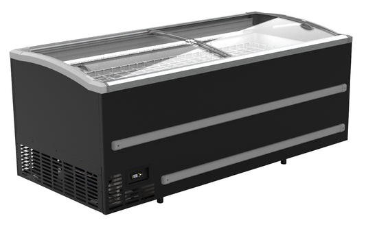 CombiSteel SUPERMARKT TIEFKÜHLTRUHE SCHWARZ 2125  AUTOMATISCHE ABTAUUNG