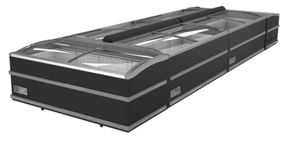 CombiSteel SUPERMARKT TIEFKÜHLTRUHE SCHWARZ 2125  AUTOMATISCHE ABTAUUNG