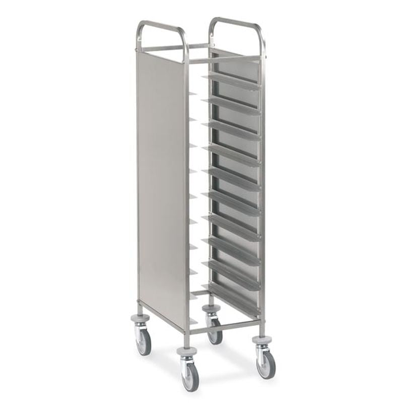 KBS Gastrotechnik Abräumwagen 520 für 10 Tabletts oder GN Tabletts mit Seitenwand