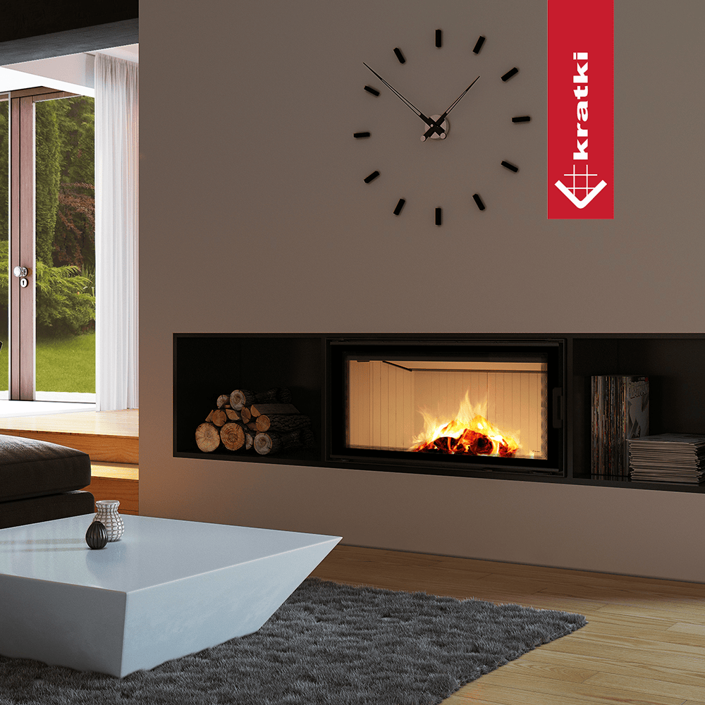 Kratki Kamineinsatz aus Stahl KRATKI NADIA 14 kW Ø 200