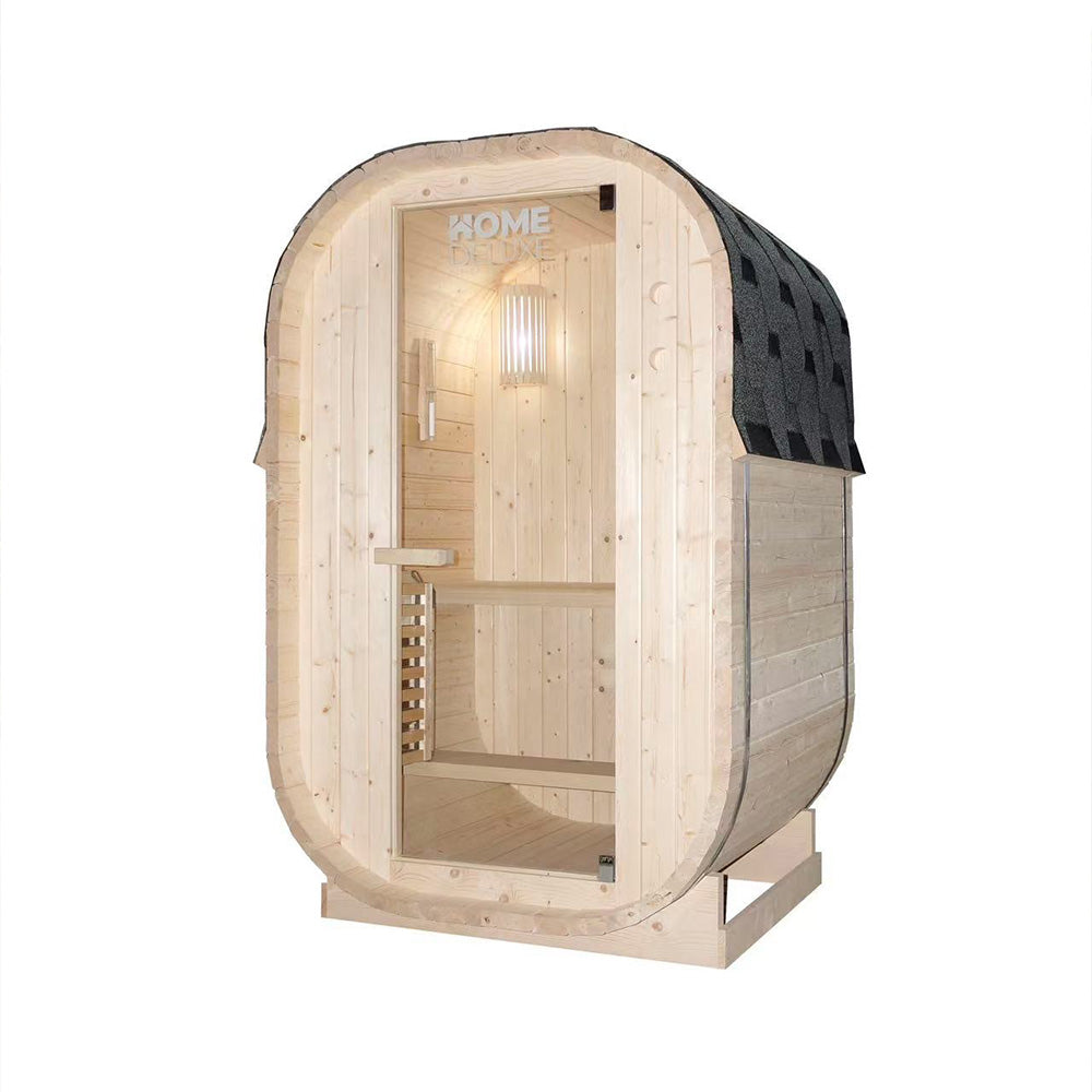 Home Deluxe Outdoor Sauna CUBE S - 194 x 120 cm für 2 Personen