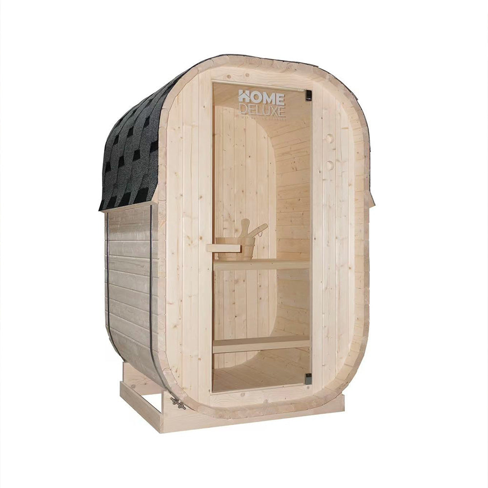 Home Deluxe Outdoor Sauna CUBE S - 194 x 120 cm für 2 Personen