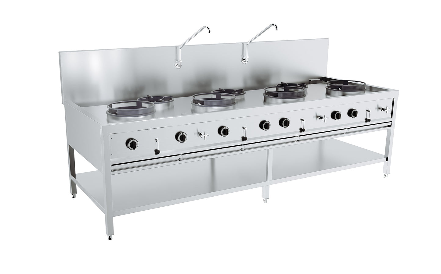 CombiSteel GAS WOKTISCH 4X17kW + 3X9kW