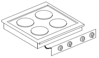 CombiSteel ELEKTROHERD 4 PL.