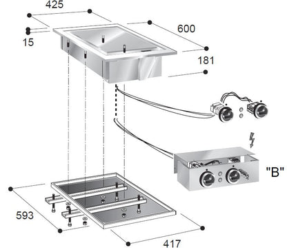 CombiSteel EL. GRILLPLATTE GLATT 400V