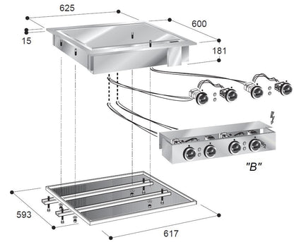 CombiSteel EL. GRILLPLATTE CHROM
