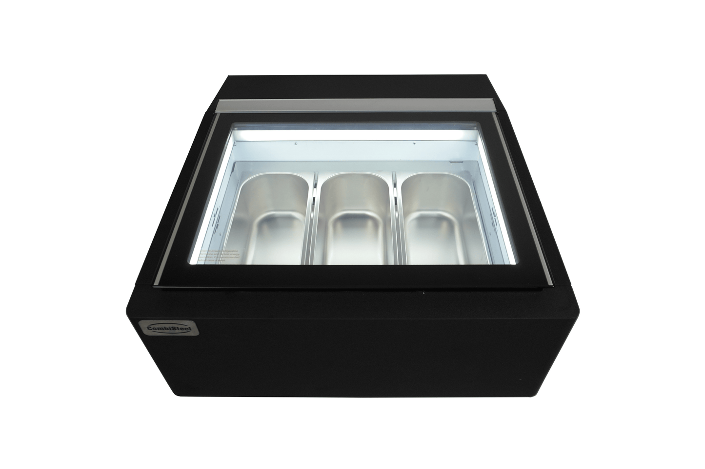CombiSteel TISCHMODELL SPEISEISVITRINE SCHWARZ  ÖFFNET AUF DER KUNDENSEITE