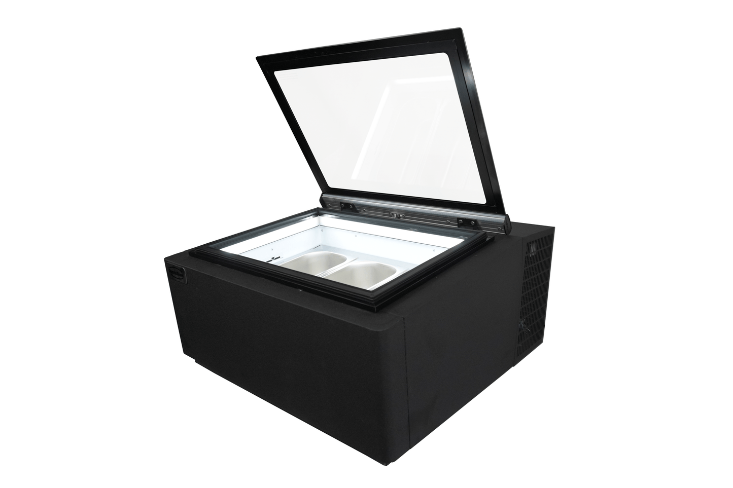 CombiSteel TISCHMODELL SPEISEISVITRINE SCHWARZ  ÖFFNET AUF DER KUNDENSEITE