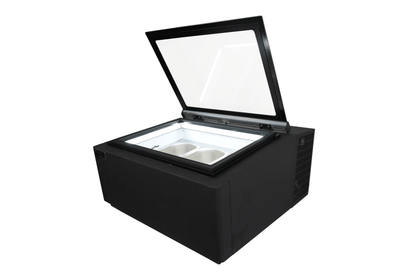 CombiSteel TISCHMODELL SPEISEISVITRINE SCHWARZ  ÖFFNET AUF DER KUNDENSEITE