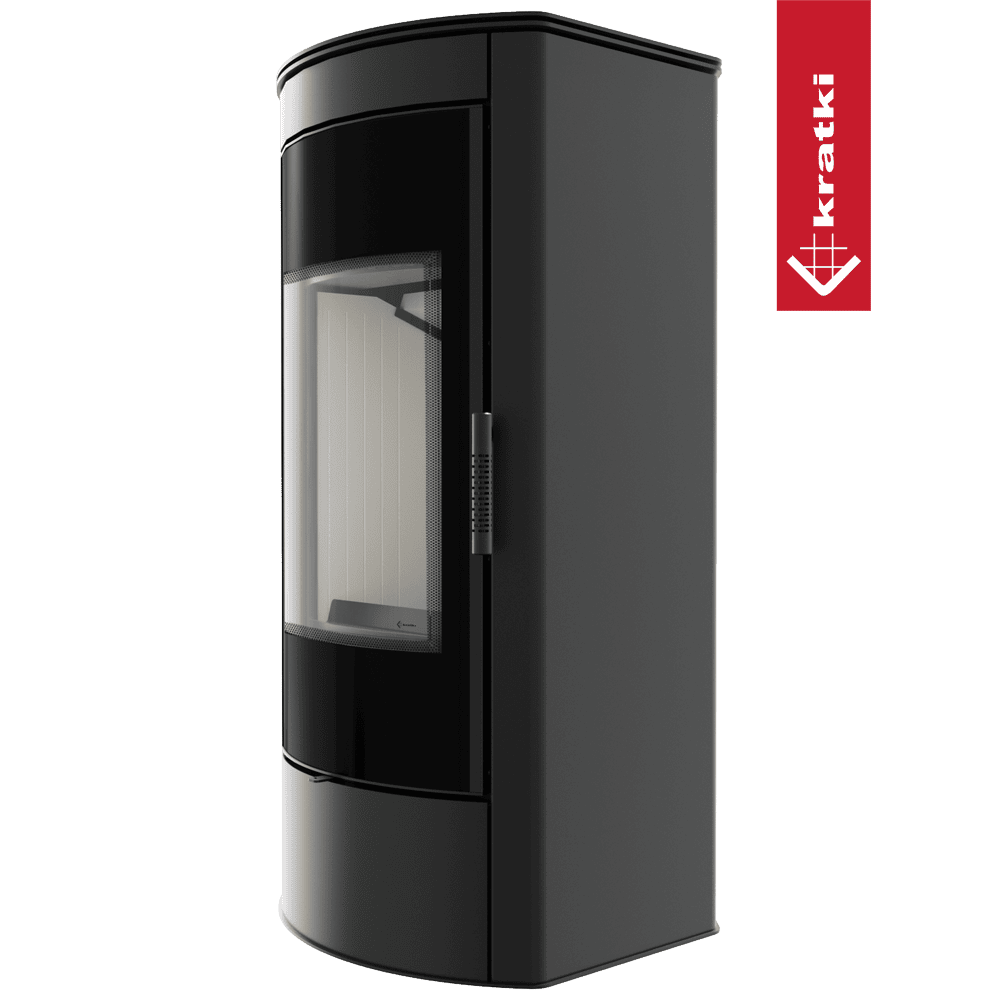 Kratki Kaminofen aus Stahl KRATKI TITAN Panorama Ø 150 11 kW