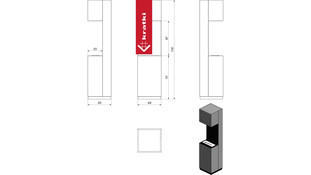 Kratki Portal Bioethanolkamin SIERRA TÜV schwarz