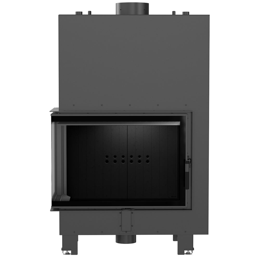 Kratki Wasserführender Kamineinsatz KRATKI MBA links 17 kW Ø 200 schwarz Verkleidung
