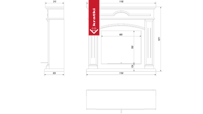 Kratki Portal Bioethanolkamin DECEMBER TÜV schwarz