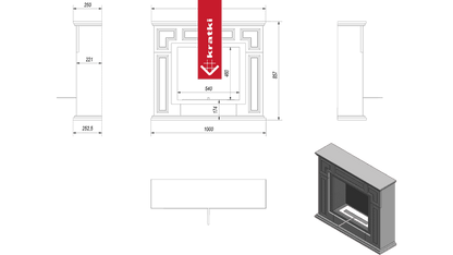 Kratki Portal Bioethanolkamin MARCH TÜV schwarz