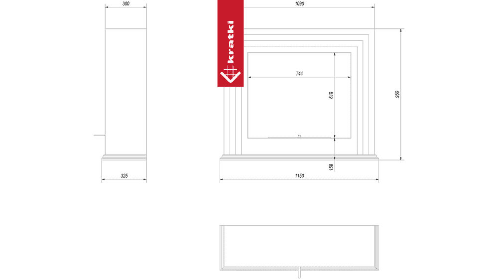 Kratki Portal Bioethanolkamin QUAERERE TÜV schwarz