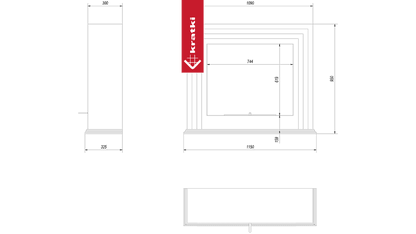Kratki Portal Bioethanolkamin QUAERERE TÜV schwarz