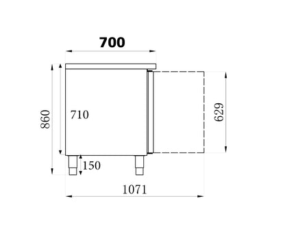 CombiSteel TIEFKÜHLTISCH 2 TÜREN