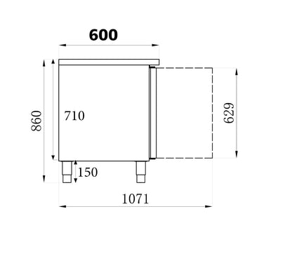 CombiSteel 600 KÜHLTISCH 4 TÜREN