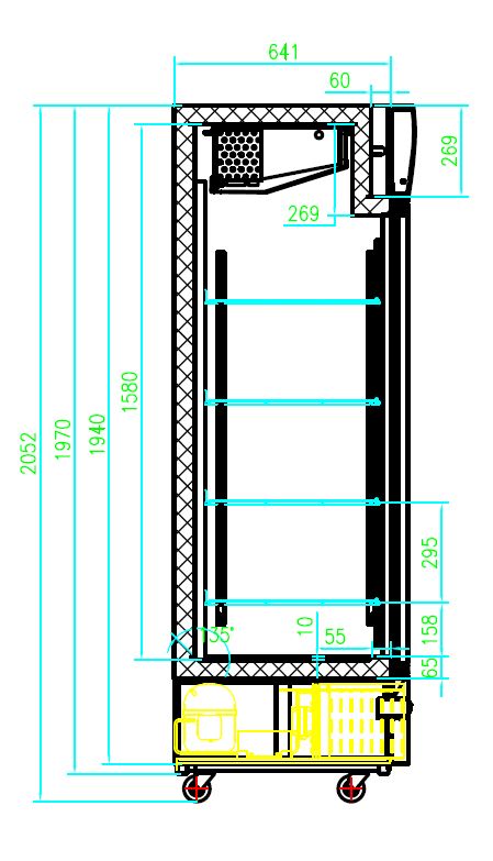 CombiSteel TIEFKÜHLSCHRANK 1 GLASTÜR