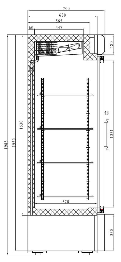 CombiSteel TIEFKÜHLSCHRANK 2 GLASTÜREN