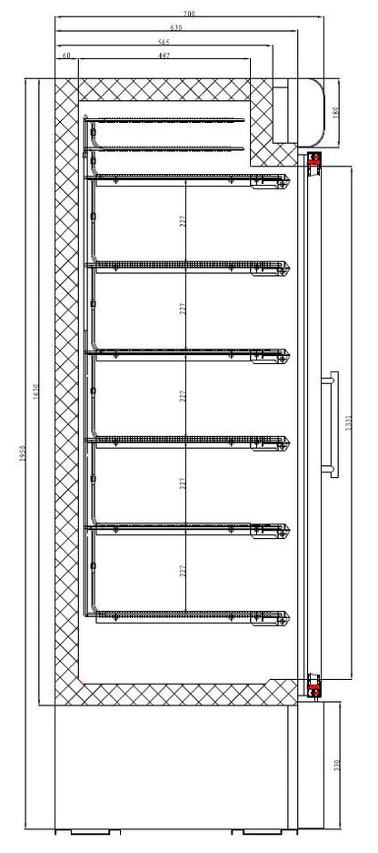 CombiSteel TIEFKÜHLSCHRANK 1 GLASTÜR