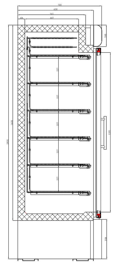 CombiSteel TIEFKÜHLSCHRANK 2 GLASTÜREN
