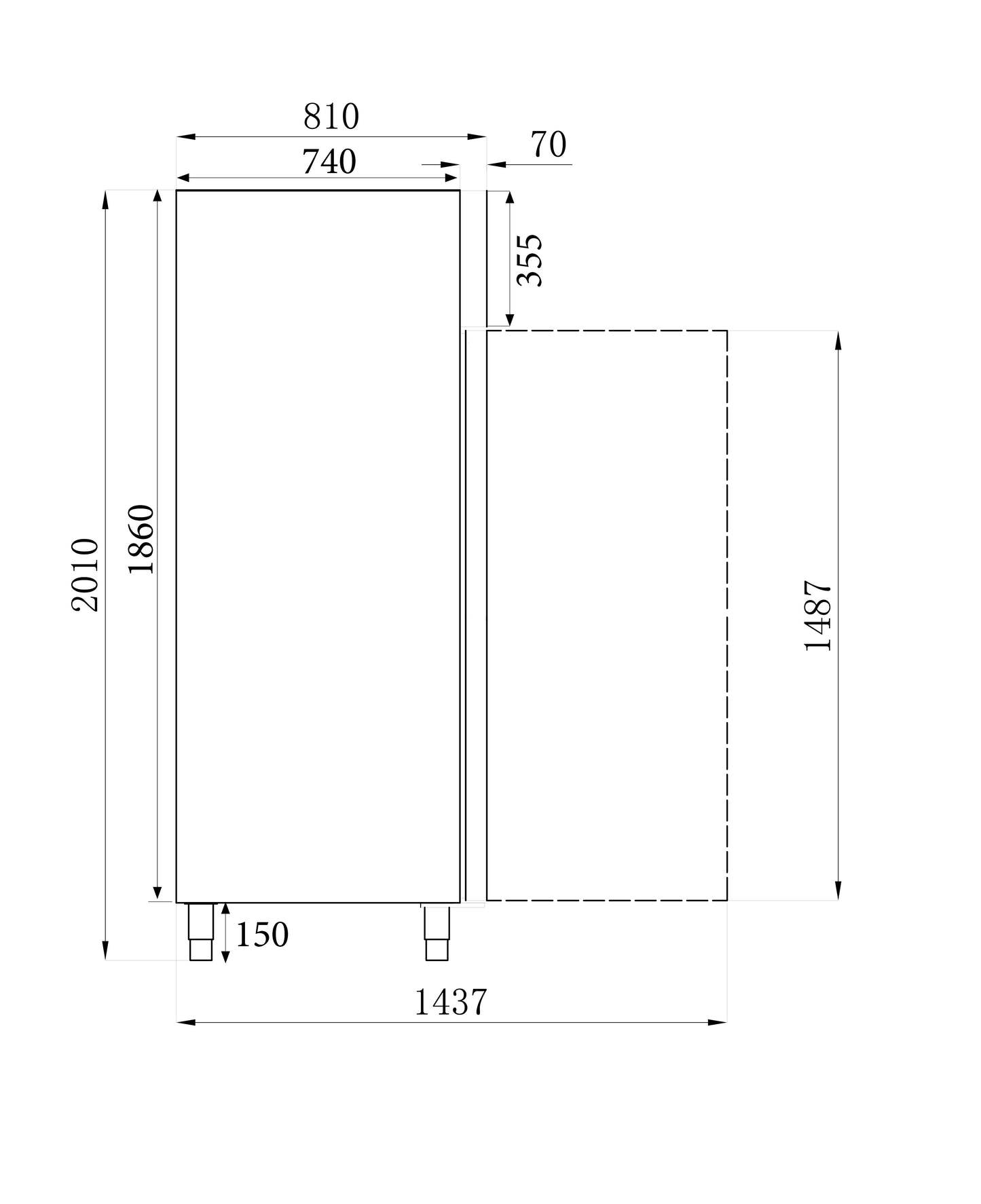 CombiSteel TIEFKUHLSCHRANK EDELSTAHL+ALU 1200 LTR STATISCH