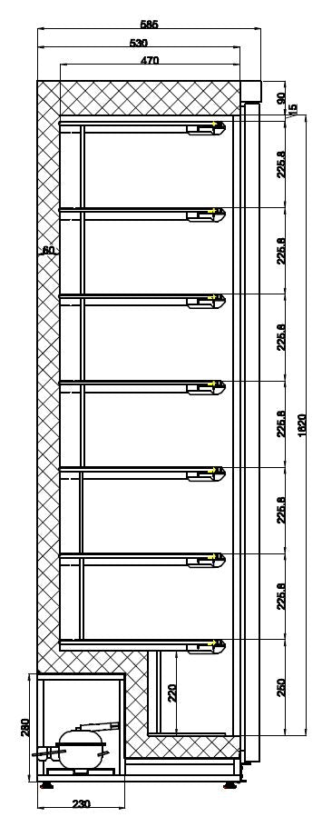 CombiSteel TIEFKÜHLSCHRANK WEIß 1 TÜR