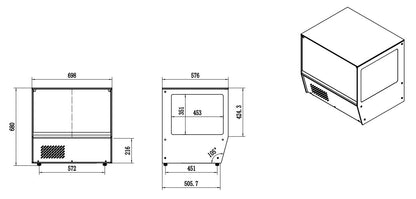 CombiSteel KÜHLVITRINE 125L