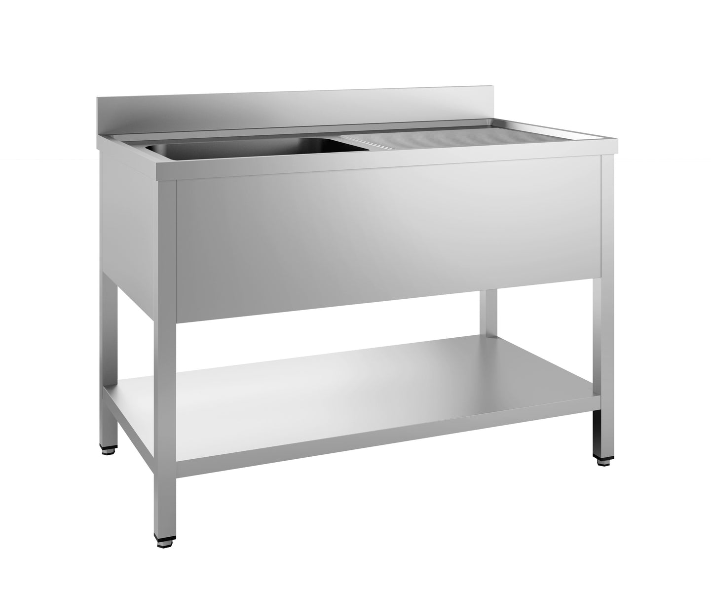 CombiSteel 700 SPÜLTISCH GRUNDBODEN DEMONTABEL 2 LINKS 1600