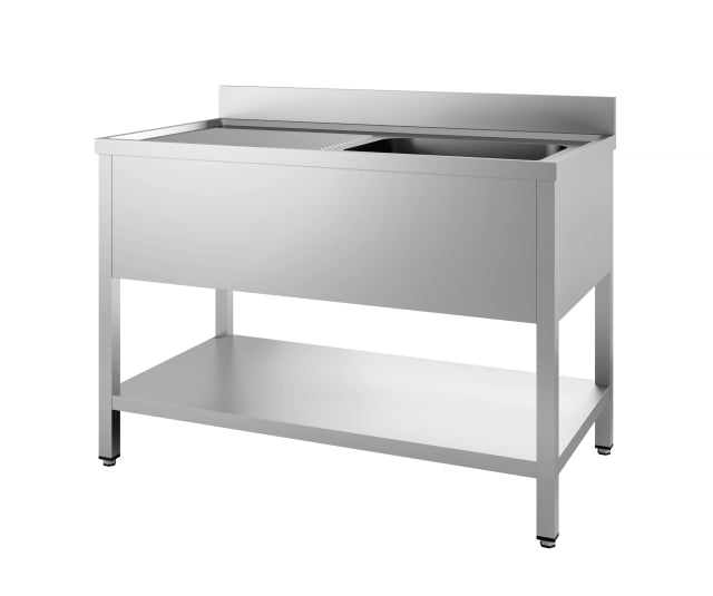 CombiSteel 700 SPÜLTISCH GRUNDBODEN DEMONTABEL 2 RECHTS 1600