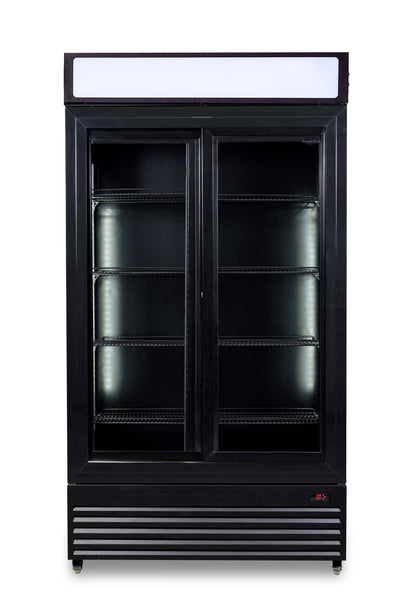 CombiSteel KÜHLSCHRANK MIT SCHIEBEGLASTÜREN BEZ-780 SL SCHWARZ