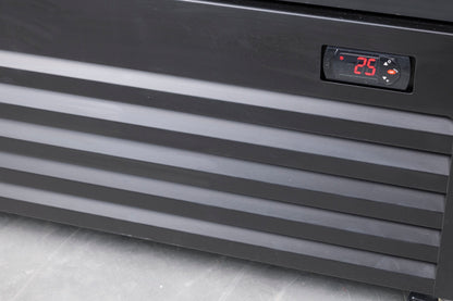 CombiSteel KÜHLSCHRANK MIT SCHIEBEGLASTÜREN BEZ-780 SL SCHWARZ