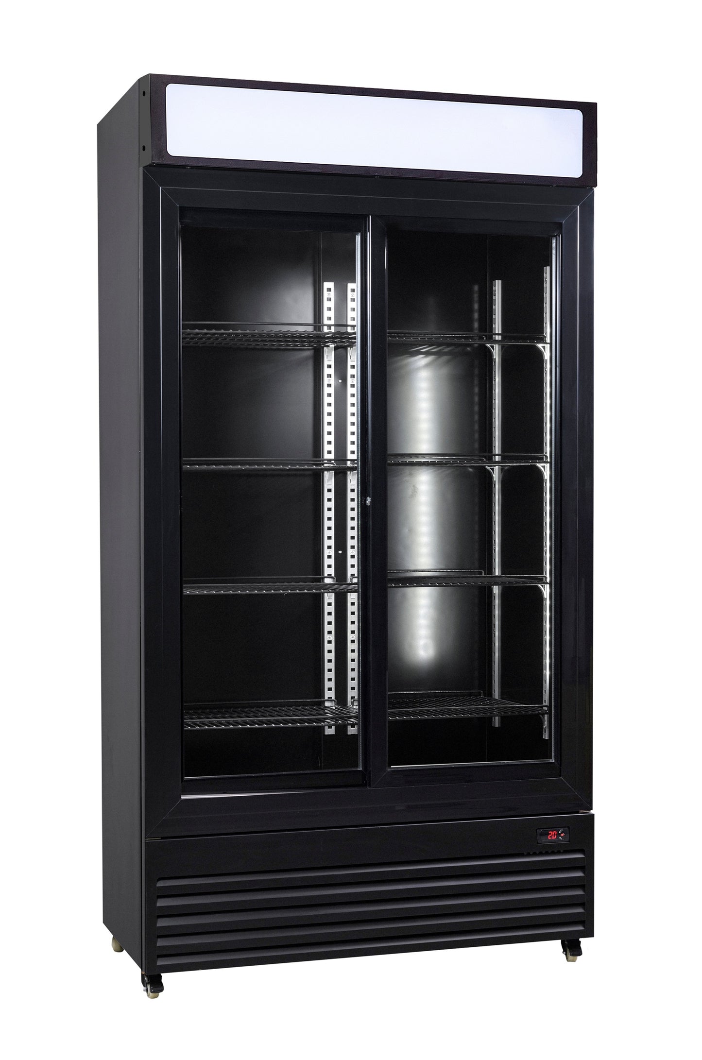 CombiSteel KÜHLSCHRANK MIT SCHIEBEGLASTÜREN BEZ-780 SL SCHWARZ