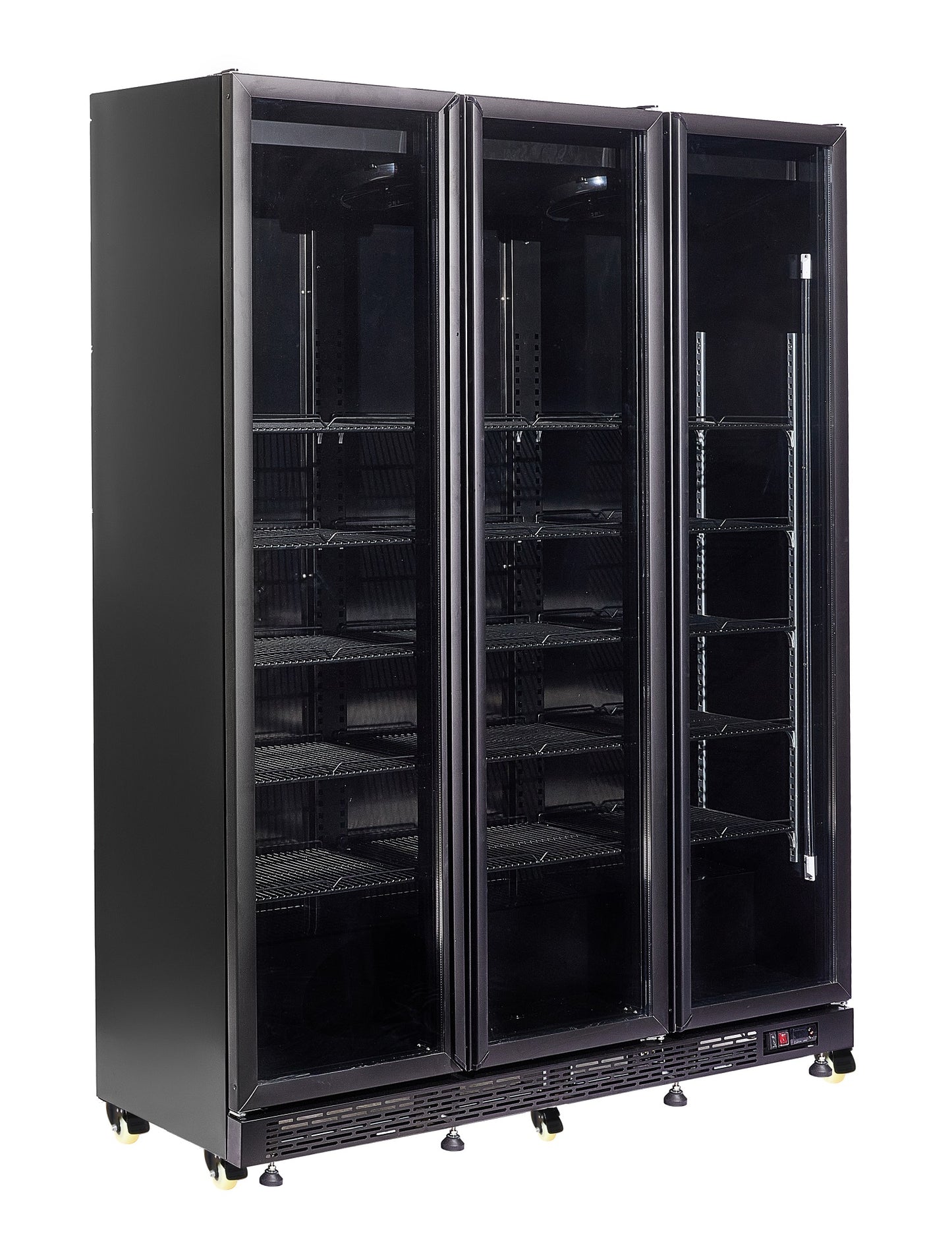 CombiSteel KÜHLSCHRANK 3 GLASTÜREN SCHWARZ NAP-1200  *TRANSPORT AUF ANFRAGE*