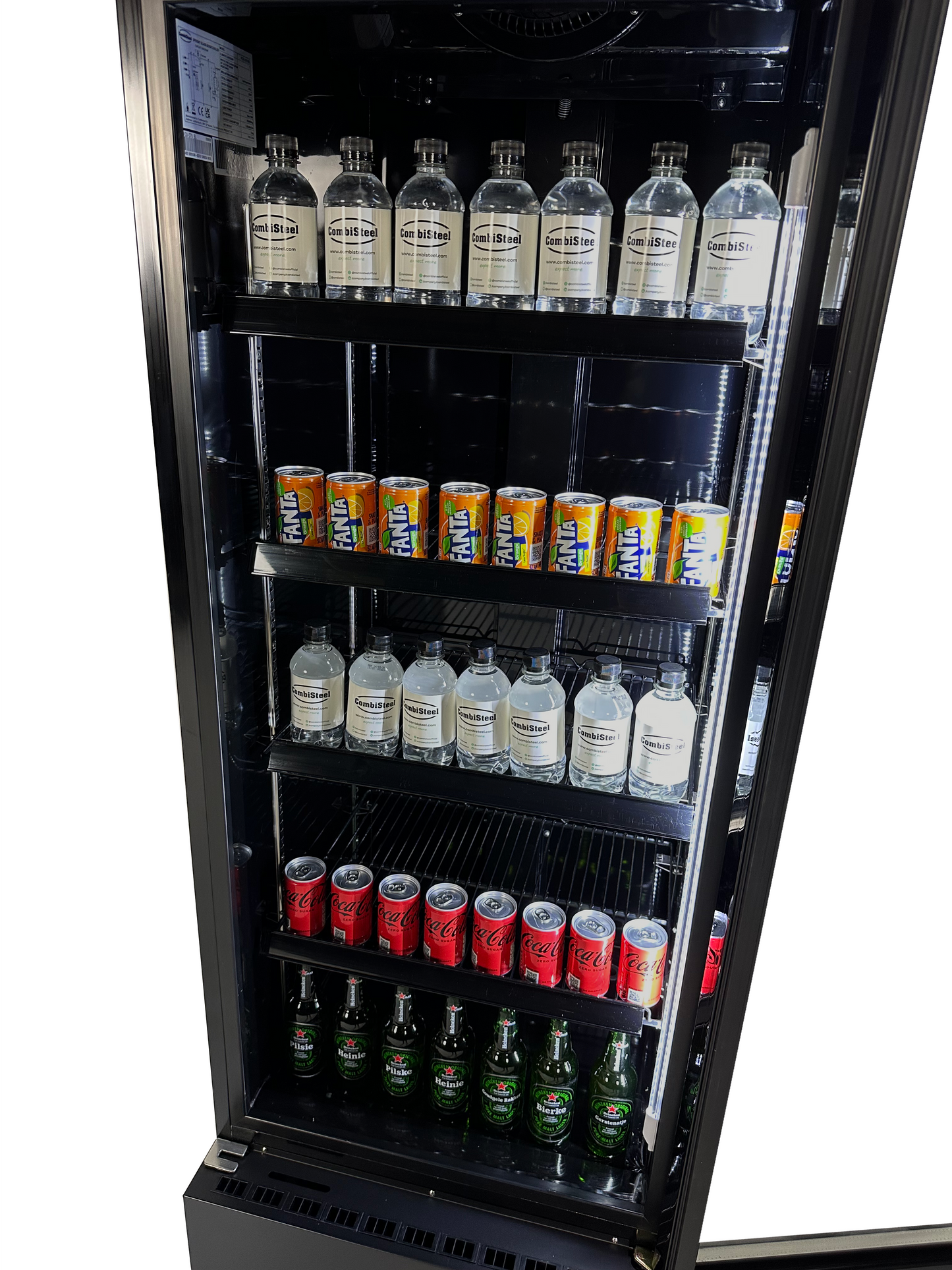 CombiSteel KÜHLSCHRANK GLASTÜR FCU-370 BL