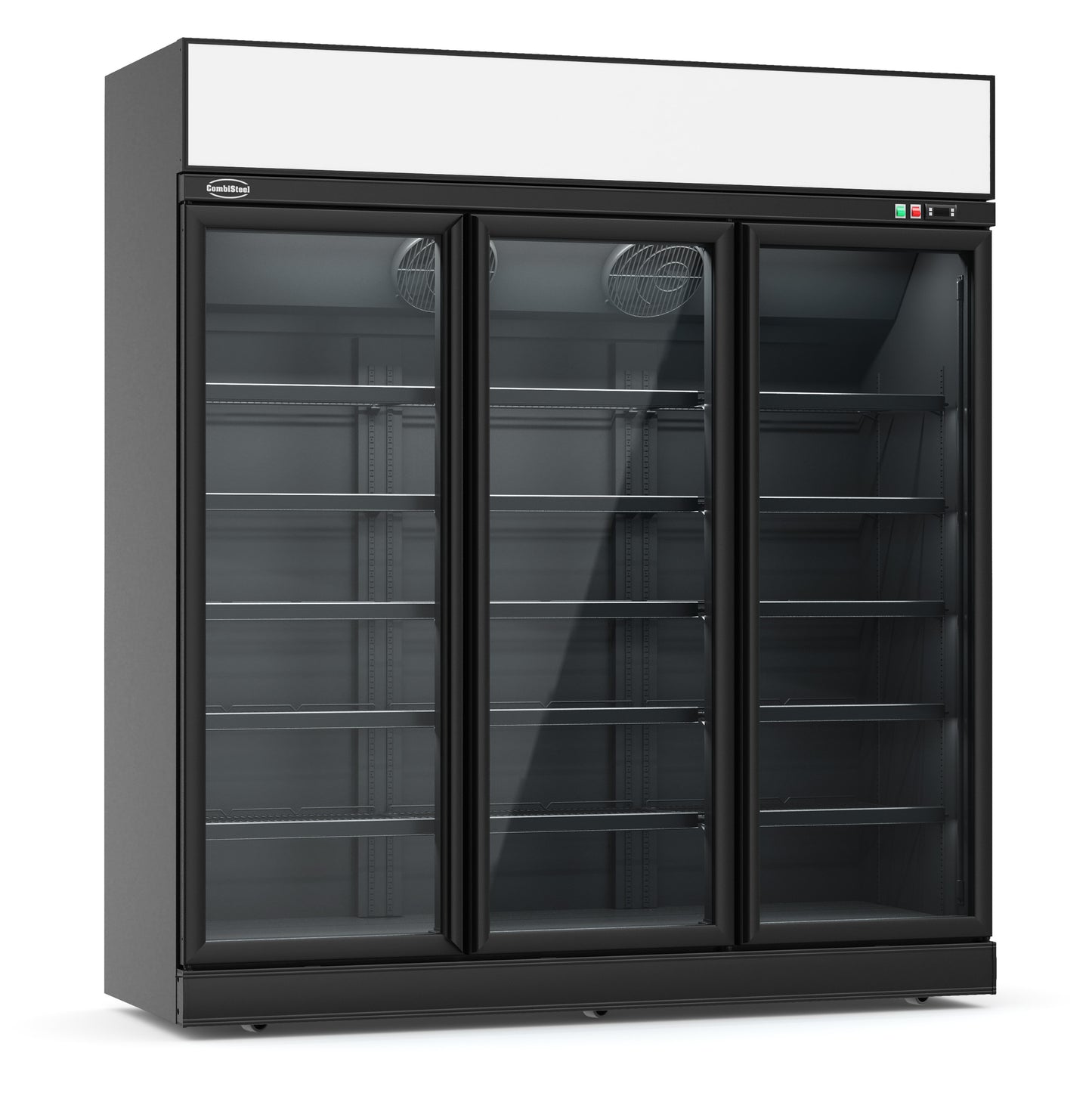 CombiSteel TIEFKÜHLSCHRANK 3 GLASTÜREN SCHWARZ INS-1530F BL