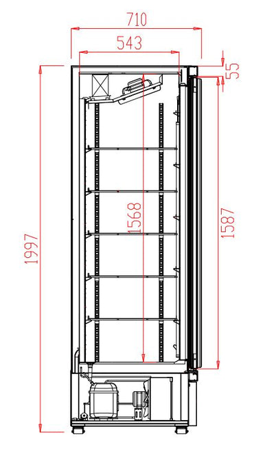 CombiSteel KÜHLSCHRANK 2 GLASTÜREN SVO-1000R