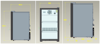 CombiSteel KÜHLSCHRANK TISCHMODEL GLASTÜR 136L SCHWARZ