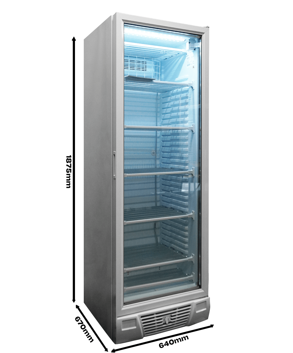 CombiSteel TIEFKÜHLSCHRANK 1 GLASTÜR 382L