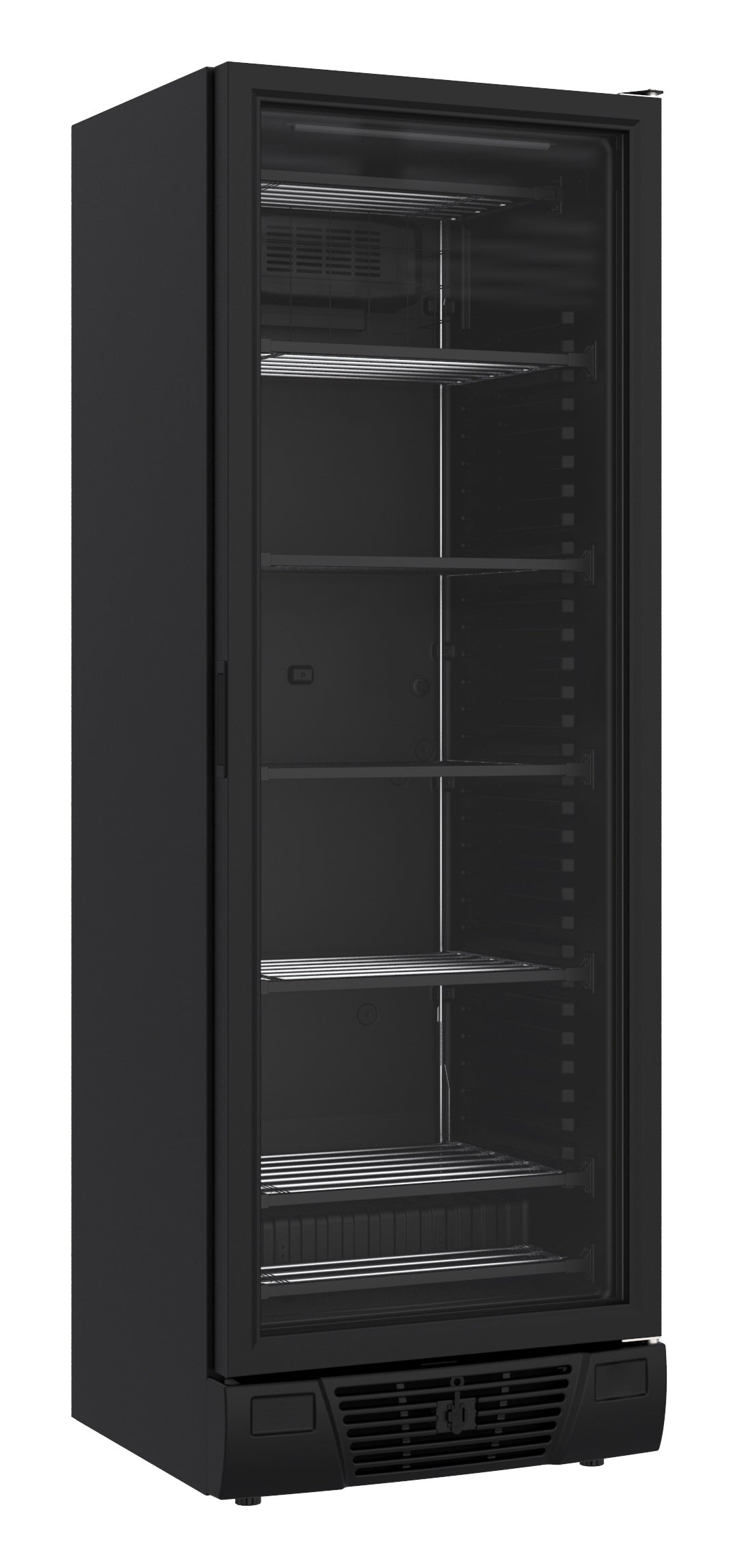 CombiSteel TIEFKÜHLSCHRANK 1 GLASTÜR SCHWARZ 382L