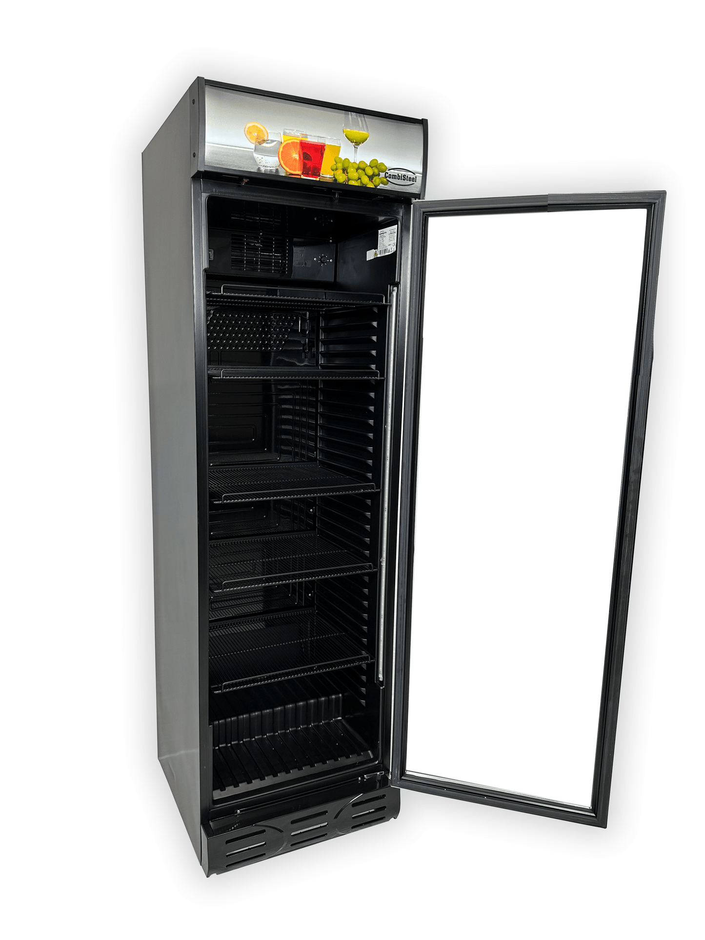 CombiSteel KÜHLSCHRANK 1 GLASTÜR SCHWARZ