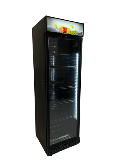 CombiSteel KÜHLSCHRANK 1 GLASTÜR SCHWARZ