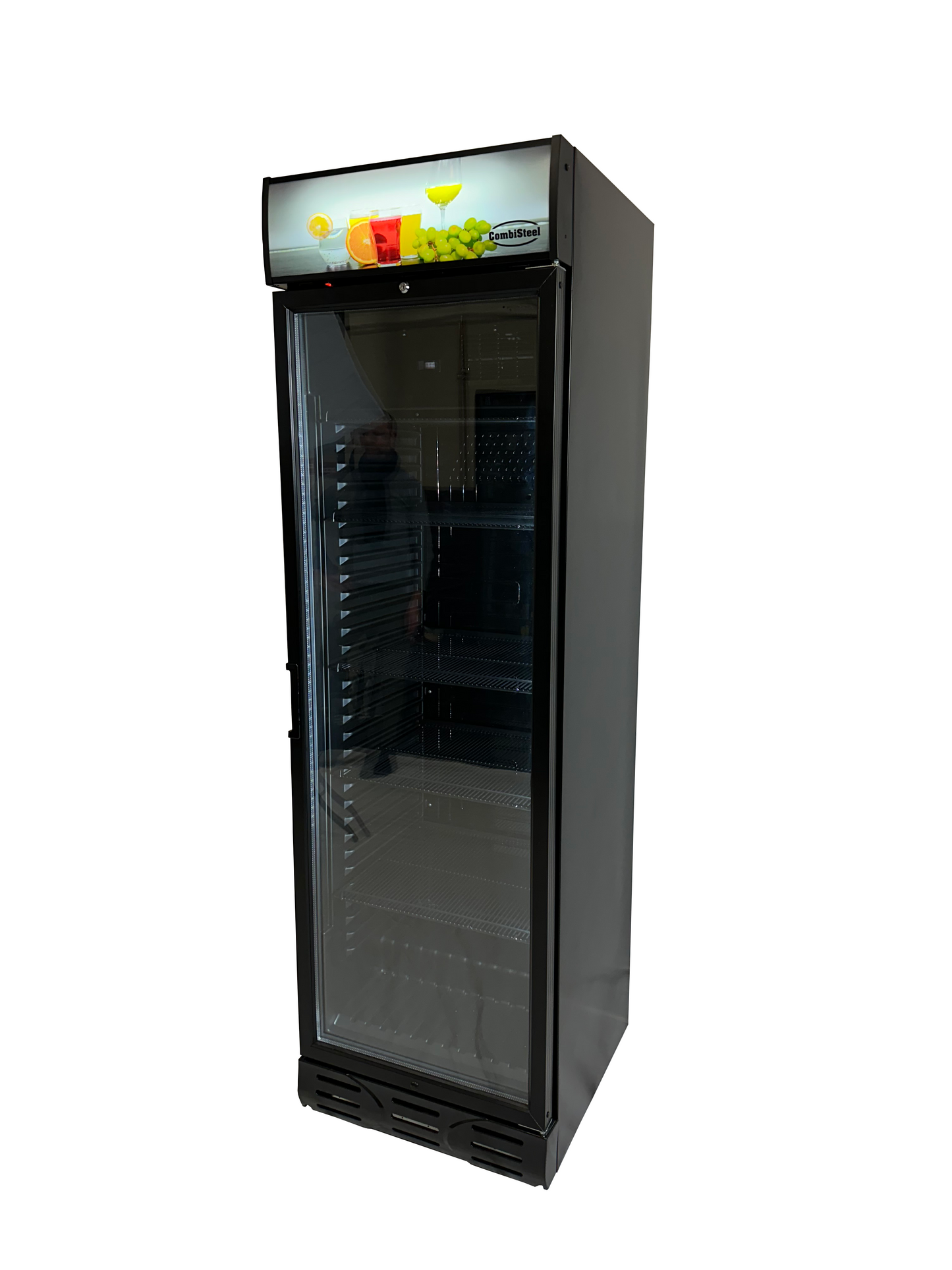 CombiSteel KÜHLSCHRANK 1 GLASTÜR SCHWARZ