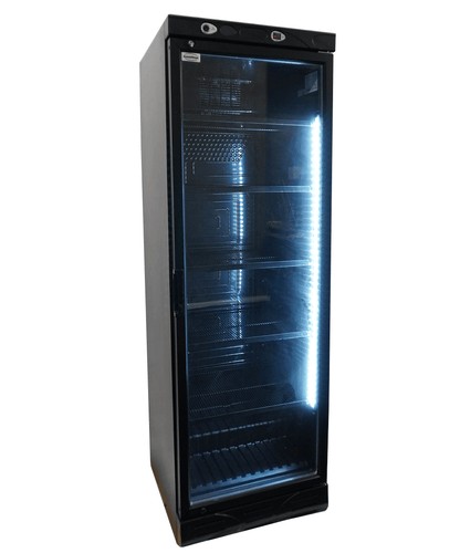 CombiSteel KÜHLSCHRANK 1 GLASTÜR 382L SCHWARZ KEINE CANOPY
